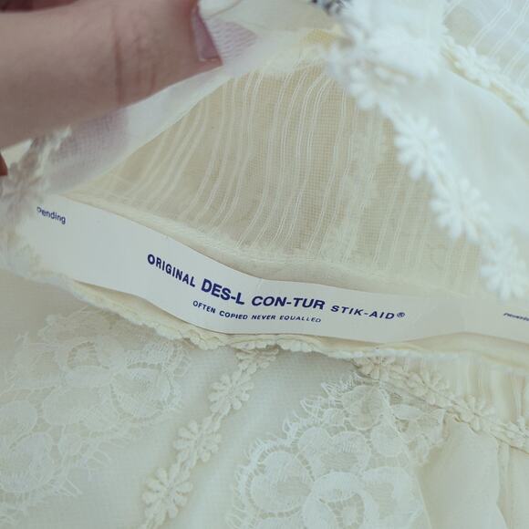 Vintage Alfred Angelo Edythe Vincent 1950s 60s Womens Wedding Dress Gown Lace XS - Picture 10 of 16